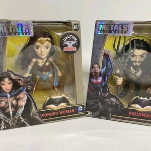 🆕️Aqua Man & Wonder Woman DC Super Heroes Diecast Metal Figures NIB